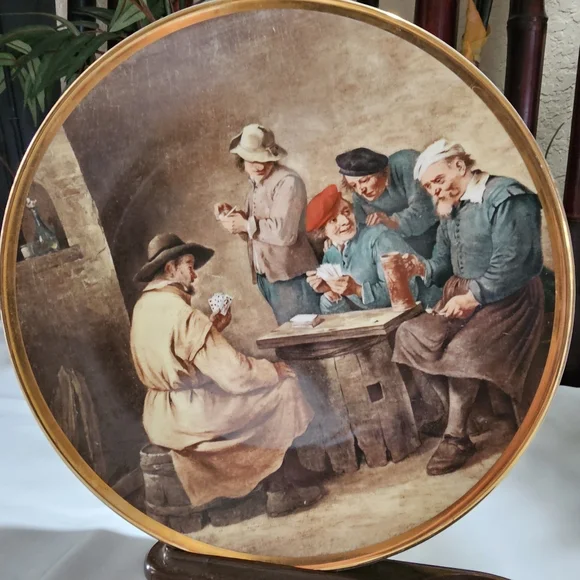 Vintage The Card Player Plate - Picture 2 of 5